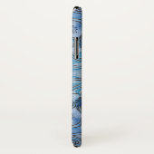Sapphire Wirbel Design auf einem iPhone Case (Hinten/Rechts)