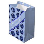 Sapphire zum 65. Jahrestag Mittlere Geschenktüte (Vorderseite Schrägansicht)