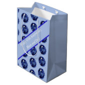 Sapphire zum 65. Jahrestag Mittlere Geschenktüte (Rückseite Schrägansicht)