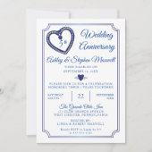 Sapphires Diamonds 5. Party zum Hochzeitstag Einladung (Vorderseite)