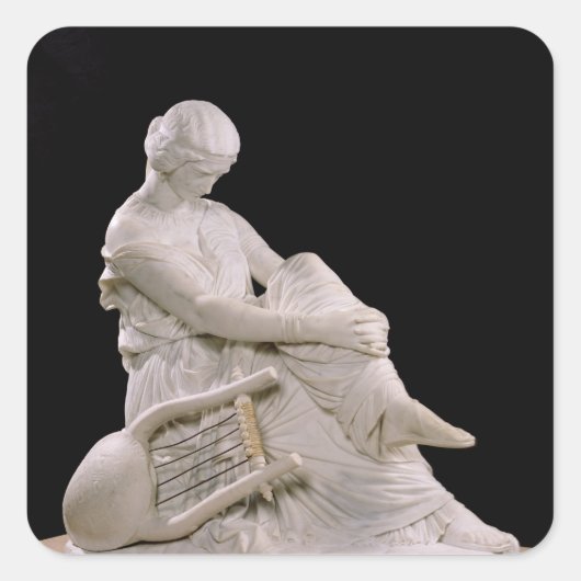 Sappho, 1852 quadratischer aufkleber (Vorderseite)