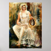 Sappho and her Lydian lyre Poster (Vorne)