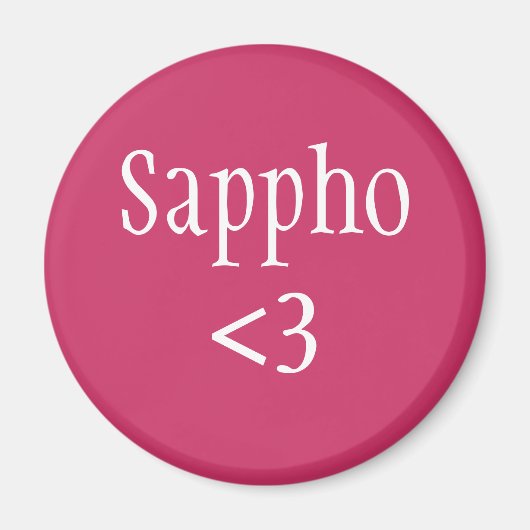 Sappho Liebe Magnet (Vorne)