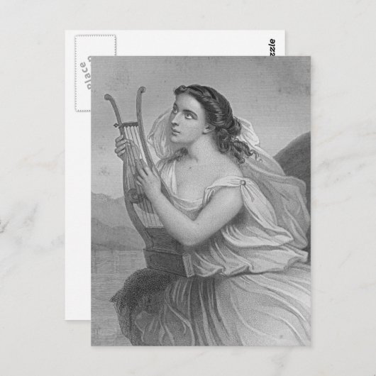 Sappho Postkarte (Vorne/Hinten)