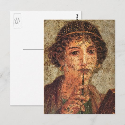 Sappho Postkarte (Vorne/Hinten)