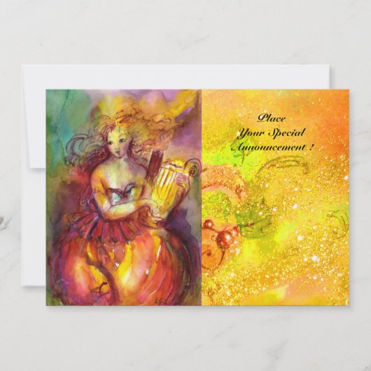 SAPPHO, TANZ, MUSIK UND POETRY, Glitzern Einladung (Vorderseite)