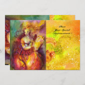 SAPPHO, TANZ, MUSIK UND POETRY, Glitzern Einladung (Vorne/Hinten)