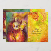 SAPPHO, TANZ, MUSIK UND POETRY, Glitzern Einladung (Vorne/Hinten)