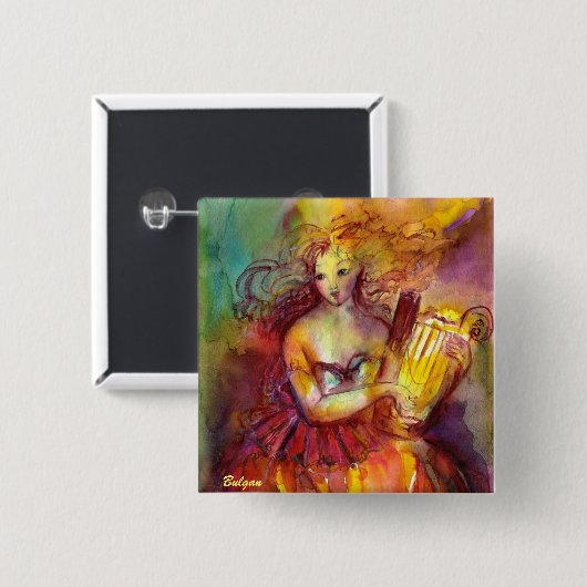 SAPPHO, TANZEN, MUSIK UND POETRY BUTTON (Vorne & Hinten)