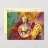 SAPPHO, TANZEN, MUSIK UND POETRY POSTKARTE (Vorne/Hinten)