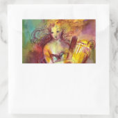 SAPPHO, TANZEN, MUSIK UND POETRY RECHTECKIGER AUFKLEBER (Tasche)