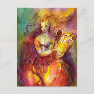 SAPPHO, TANZMUSIK UND POESIE EINLADUNGSPOSTKARTE