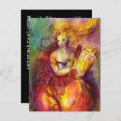 SAPPHO, TANZMUSIK UND POETRY EINLADUNGSPOSTKARTE (Vorne/Hinten)