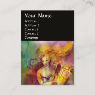 SAPPHO, TANZMUSIK UND POETRY, schwarz Visitenkarte