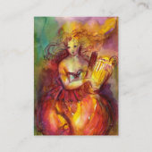 SAPPHO, TANZMUSIK UND POETRY, schwarz Visitenkarte (Rückseite)