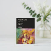 SAPPHO, TANZMUSIK UND POETRY, schwarz Visitenkarte (Stehend Vorderseite)