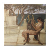 Sappho und Alcaeus von Sir Lawrence Alma Tadema Fliese (Vorderseite)