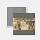 Sappho und Alcaeus von Sir Lawrence Alma Tadema Magnet (Vorderseite/Rückseite)
