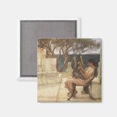 Sappho und Alcaeus von Sir Lawrence Alma Tadema Magnet (Vorderseite/Rückseite)