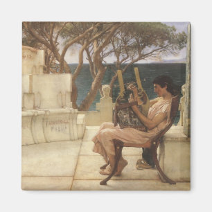Sappho und Alcaeus von Sir Lawrence Alma Tadema Magnet