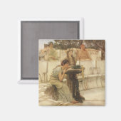 Sappho und Alcaeus von Sir Lawrence Alma Tadema Magnet (Vorderseite/Rückseite)