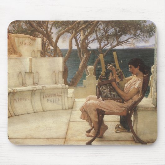 Sappho und Alcaeus von Sir Lawrence Alma Tadema Mousepad (Vorne)