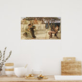 Sappho und Alcaeus von Sir Lawrence Alma Tadema Poster (Küche)