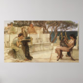 Sappho und Alcaeus von Sir Lawrence Alma Tadema Poster (Vorne)