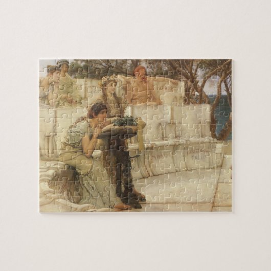 Sappho und Alcaeus von Sir Lawrence Alma Tadema Puzzle (Horizontal)