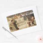 Sappho und Alcaeus von Sir Lawrence Alma Tadema Rechteckiger Aufkleber (Umschlag)