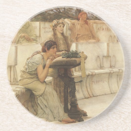 Sappho und Alcaeus von Sir Lawrence Alma Tadema Untersetzer (Vorne)