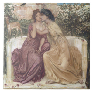 Sappho und Erinna in einem griechischen Garten (le Fliese