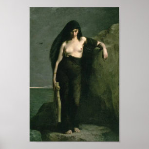 Sappho von Charles Auguste Mengin Poster