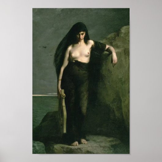 Sappho von Charles Auguste Mengin Poster (Vorne)