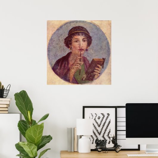 Sappho von Pompeii Poster (Heimbüro)
