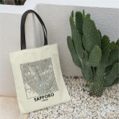 Sapporo, Japan, City Map Tote Bag Tragetasche