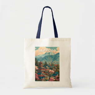 Sapporo Japan Reise Kunst Vintage Tragetasche