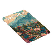 Sapporo Japan Travel Art Vintage Magnet (Rechte Seite)
