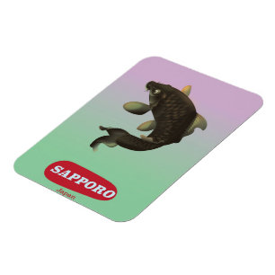 Sapporo Japan Vintages Tourismusposter Magnet