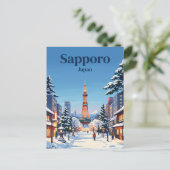 Sapporo, Japan, Winter Postkarte (Stehend Vorderseite)