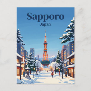 Sapporo, Japan, Winter Postkarte