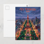 Sapporo TV-Turm Japan Postkarte (Vorne/Hinten)