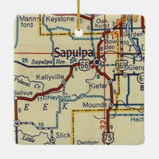 Sapulpa Oklahoma Retro Keramikornament