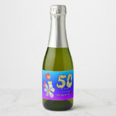 Sara 50-jähriges Jubiläum Hörnchen Sparkling Weinm Schaumweinetikett (Vorderseite)