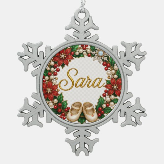 Sara Baby’s First Christmas Keepsake Ornament (Vorderseite)