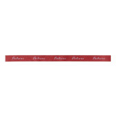 Sara Custom Matching Ribbon Glaube Red Satinband (Vorderseite)