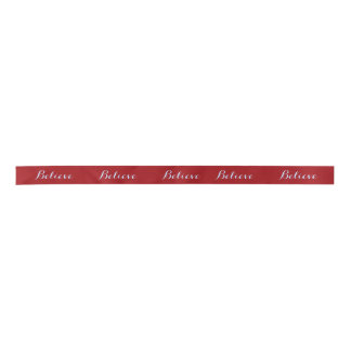 Sara Custom Matching Ribbon Glaube Red Satinband