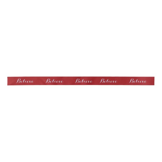 Sara Custom Matching Ribbon Glaube Red Satinband (Vorderseite)