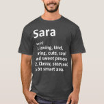 SARA Definition Personalisiert Name Funny Birthday T-Shirt<br><div class="desc">SARA Definition Personalisierter Name Funny Geburtstag . Karo unseren Geburtstag mit Shirt für das Beste in einzigartigen oder maßgeschneiderten,  handgefertigten Stücken aus unseren Geschäften.</div>