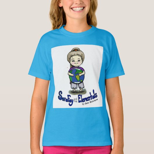 Sara Fay and Globe Bio Cotton Girl's T - Shirt (Vorderseite)